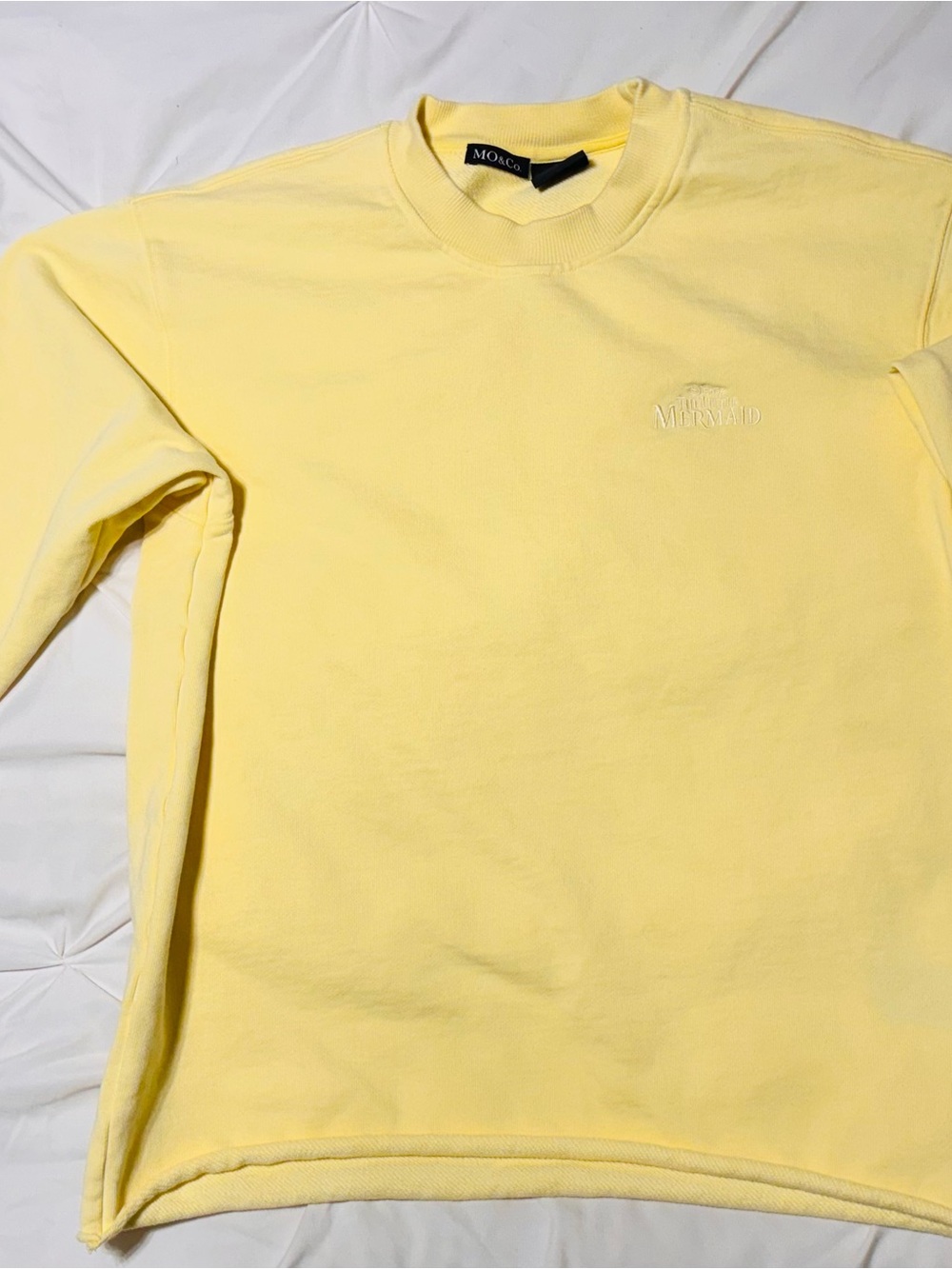Disney Men’s Pale Yellow Crewneck Sweatshirt